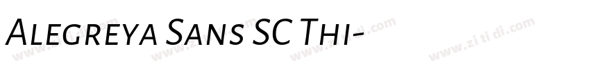 Alegreya Sans SC Thi字体转换